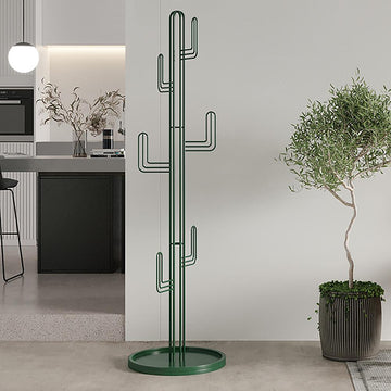 70.9" Clothing Rack Bedroom Entryway Coat Rack Freestanding Cactus Hall Tree in Green
